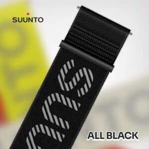 Suunto 22mm Athletic 7 Loop Textile Strap - All Black