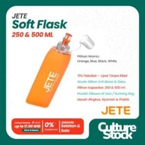 JETE Soft Flask - Botol Minum Fleksibel TPU Food-Grade untuk Pelari & Outdoor, Ringan, Mudah Ditekan, Anti-slip, Hemat Ruang, Cocok untuk Running Vest & Hydration Belt - Air
