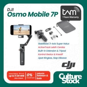 DJI Osmo Mobile 7P - Gimbal Stabilisasi 3-Axis dengan Lampu & Remote Control untuk Perekaman Ponsel Android & iOS